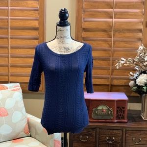 Blue knit sweater